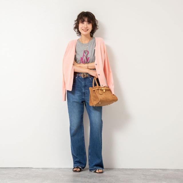 ノーリーズ（NOLLEY’S）/《手洗い可能》《アンサンブル対応》モールヤーンクルーネックカーディガン