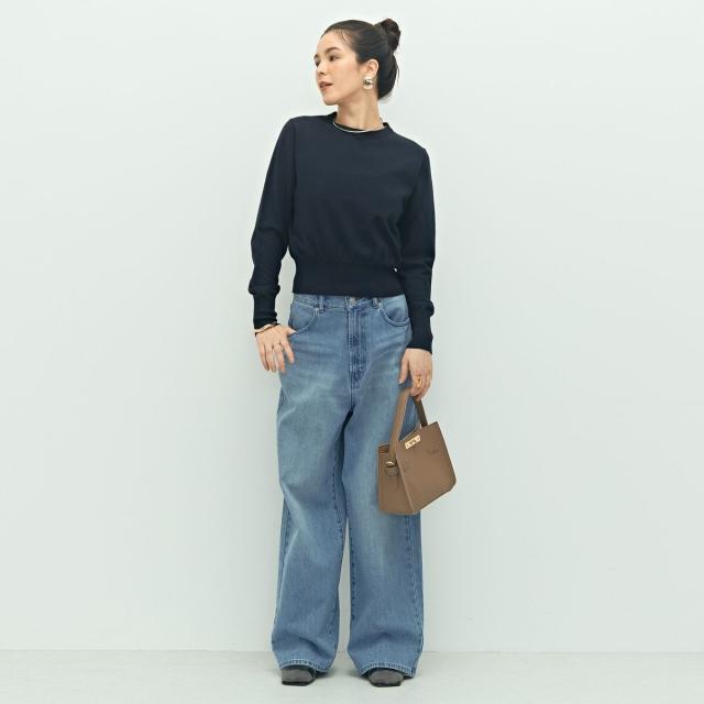 ノーリーズ（NOLLEY’S）/《手洗い可能》襟レース2WAYプルオーバーニット