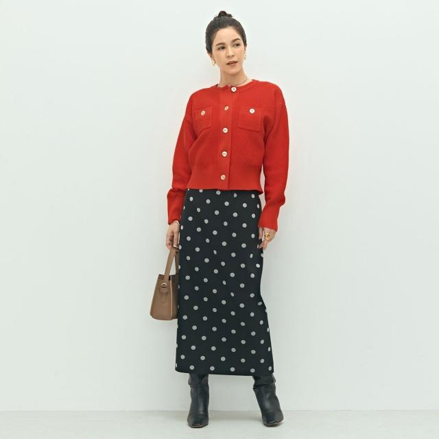 ノーリーズ（NOLLEY’S）/《手洗い可能》鹿の子編みクルーネックカーディガン