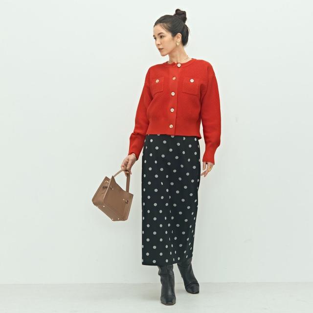 ノーリーズ（NOLLEY’S）/《手洗い可能》鹿の子編みクルーネックカーディガン