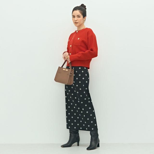 ノーリーズ（NOLLEY’S）/《手洗い可能》鹿の子編みクルーネックカーディガン