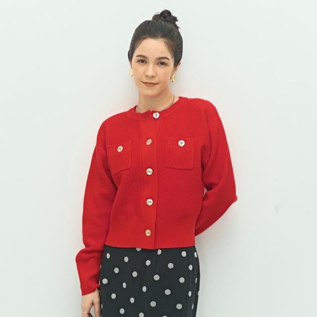 ノーリーズ（NOLLEY’S）/《手洗い可能》鹿の子編みクルーネックカーディガン