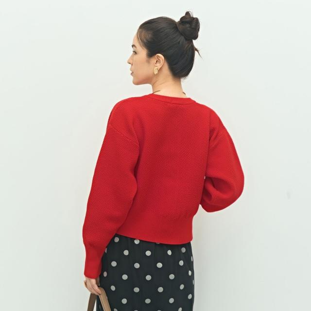 ノーリーズ（NOLLEY’S）/《手洗い可能》鹿の子編みクルーネックカーディガン