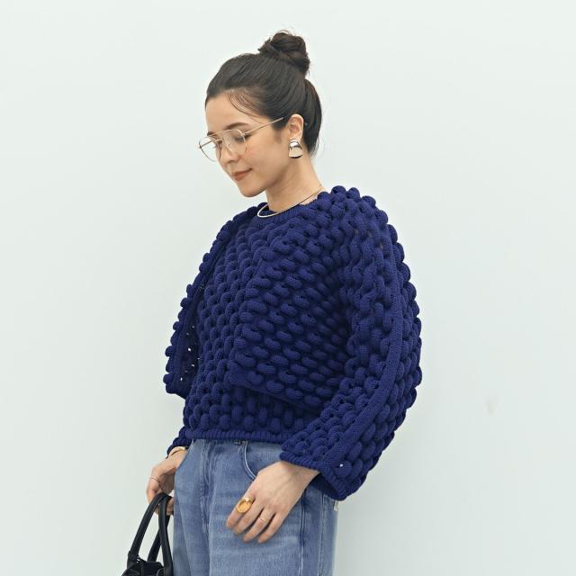 ララージ（Laraaji）/《手洗い可能》3D柄ボレロカーディガン