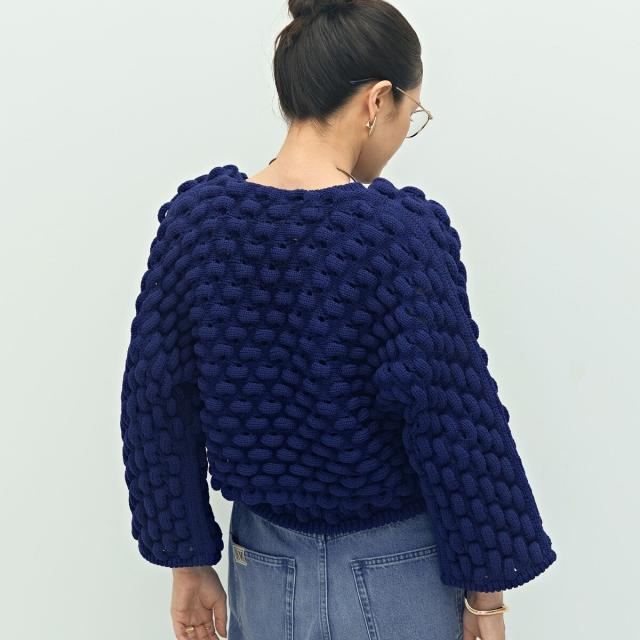 ララージ（Laraaji）/《手洗い可能》3D柄ボレロカーディガン