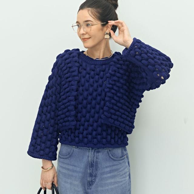 ララージ（Laraaji）/《手洗い可能》3D柄ボレロカーディガン