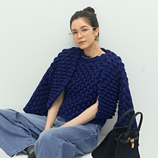 ララージ（Laraaji）/《手洗い可能》3D柄ボレロカーディガン