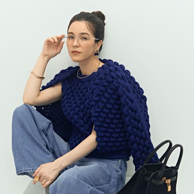 ララージ（Laraaji）/《手洗い可能》3D柄ボレロカーディガン