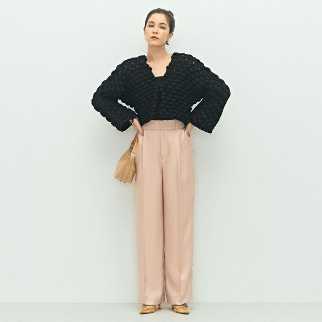 ララージ（Laraaji）/《手洗い可能》3D柄ボレロカーディガン