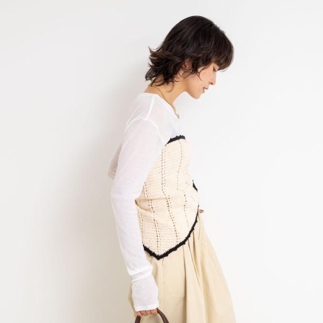 ララージ（Laraaji）/《手洗い可能》かぎ編み針三角ストール