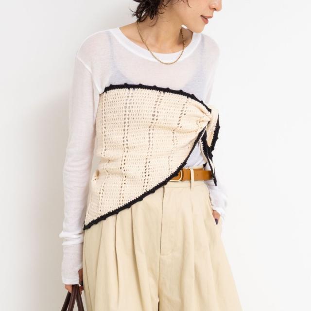 ララージ（Laraaji）/《手洗い可能》かぎ編み針三角ストール