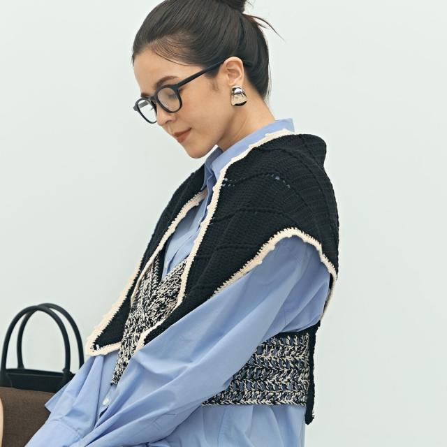 ララージ（Laraaji）/《手洗い可能》かぎ編み針三角ストール