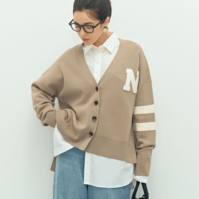 ノーリーズ（NOLLEY’S）/《手洗い可能》レタードVネックニットカーディガン