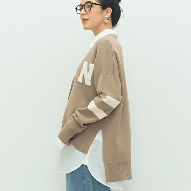 ノーリーズ（NOLLEY’S）/《手洗い可能》レタードVネックニットカーディガン