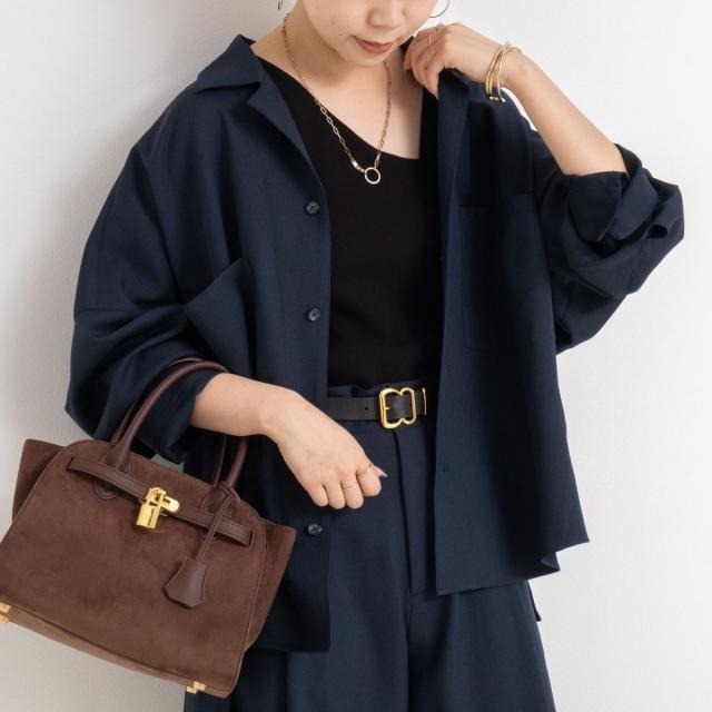 リエミラー（Rie Miller）/《セットアップ対応》オープンカラービッグシルエットシャツ