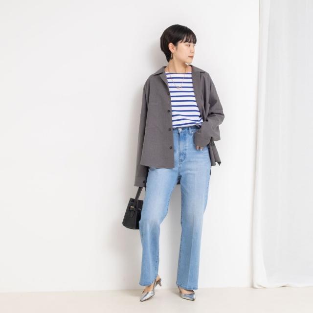 リエミラー（Rie Miller）/《セットアップ対応》オープンカラービッグシルエットシャツ