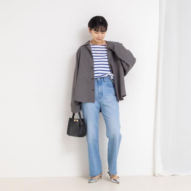 リエミラー（Rie Miller）/《セットアップ対応》オープンカラービッグシルエットシャツ