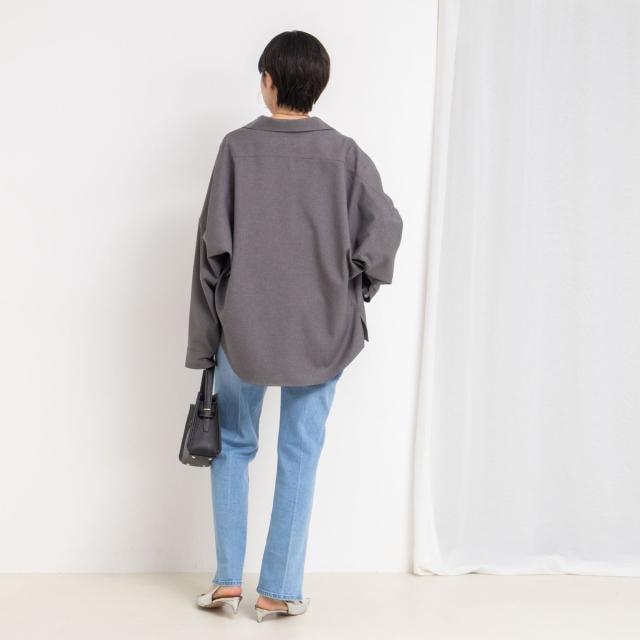 リエミラー（Rie Miller）/《セットアップ対応》オープンカラービッグシルエットシャツ