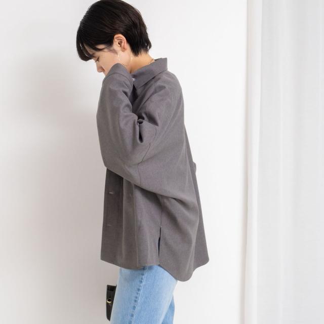 リエミラー（Rie Miller）/《セットアップ対応》オープンカラービッグシルエットシャツ