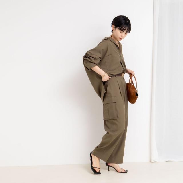 リエミラー（Rie Miller）/《セットアップ対応》オープンカラービッグシルエットシャツ