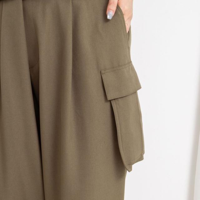 リエミラー（Rie Miller）/《セットアップ対応》ウォッシャブルソフトカーゴパンツ