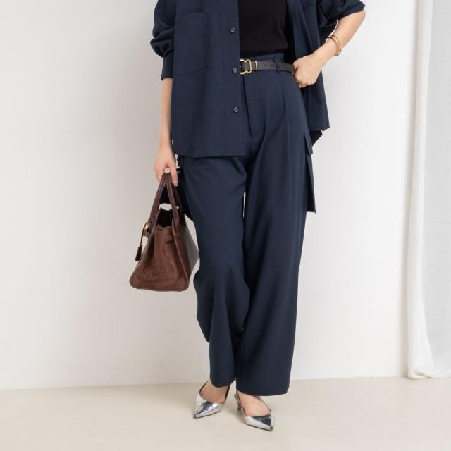 リエミラー（Rie Miller）/《セットアップ対応》ウォッシャブルソフトカーゴパンツ