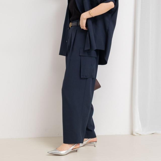 リエミラー（Rie Miller）/《セットアップ対応》ウォッシャブルソフトカーゴパンツ