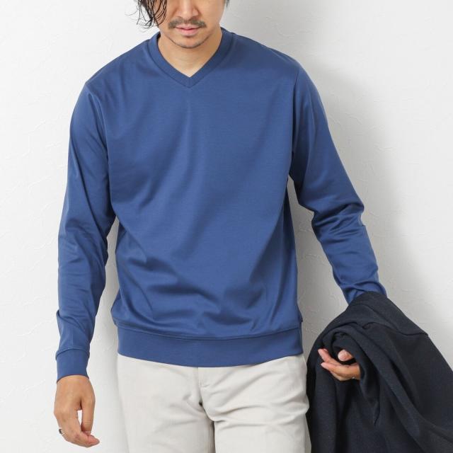 ノーリーズ グッドマン（NOLLEY’S goodman）/《ビジカジ対応》シルケットスムースドレスL/S V Tシャツ 25AW