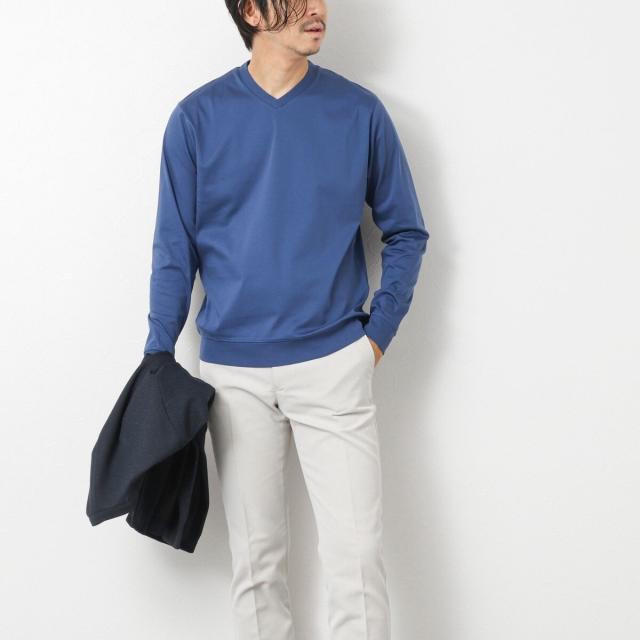 ノーリーズ グッドマン（NOLLEY’S goodman）/《ビジカジ対応》シルケットスムースドレスL/S V Tシャツ 25AW