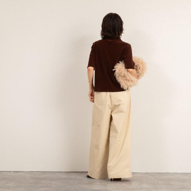 マクウェル（MAQWEL）/【MAQWEL/マクウェル】ウォッシャブルベロア半袖