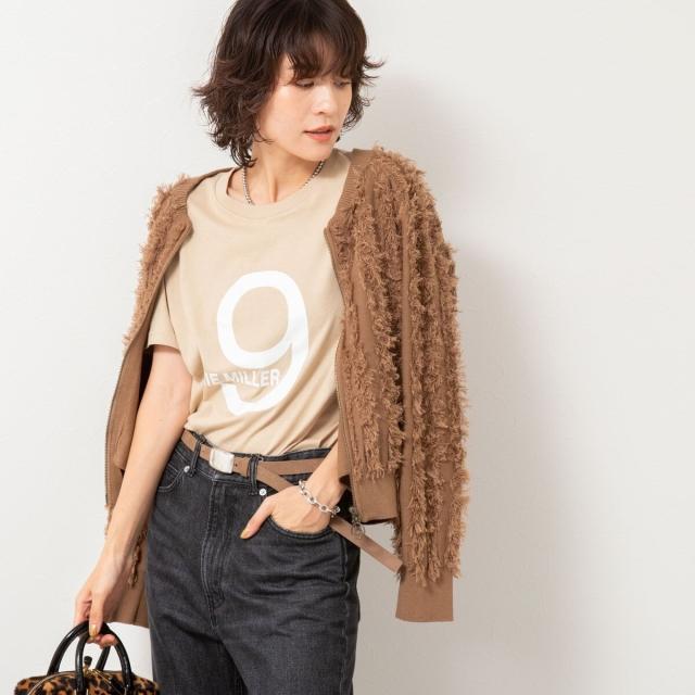 リエミラー（Rie Miller）/《手洗い可能》カットジャガードジップアップカーディガン