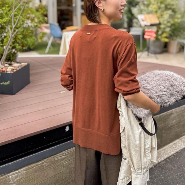 リエミラー（Rie Miller）/《手洗い可能》《セットアップ対応》BIGシルエットVネックカーディガン