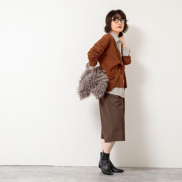 リエミラー（Rie Miller）/《手洗い可能》《セットアップ対応》BIGシルエットVネックカーディガン