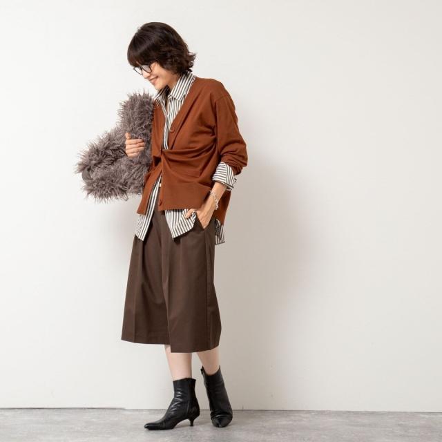 リエミラー（Rie Miller）/《手洗い可能》《セットアップ対応》BIGシルエットVネックカーディガン