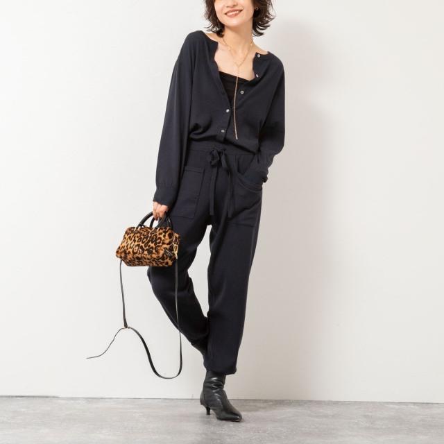 リエミラー（Rie Miller）/《手洗い可能》《セットアップ対応》ニットオールインワン