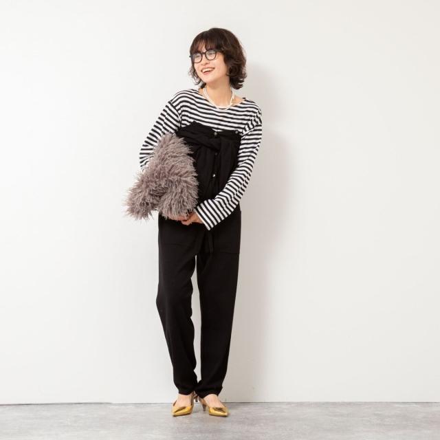 リエミラー（Rie Miller）/《手洗い可能》《セットアップ対応》ニットオールインワン