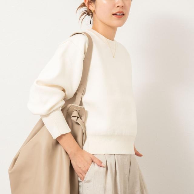 ノーリーズ（NOLLEY’S）/《手洗い可能》スウェット風ニットプルオーバー