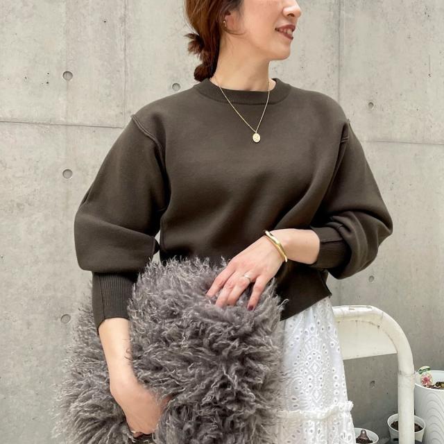 ノーリーズ（NOLLEY’S）/《手洗い可能》スウェット風ニットプルオーバー