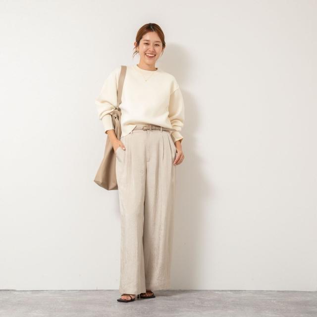 ノーリーズ（NOLLEY’S）/《手洗い可能》スウェット風ニットプルオーバー