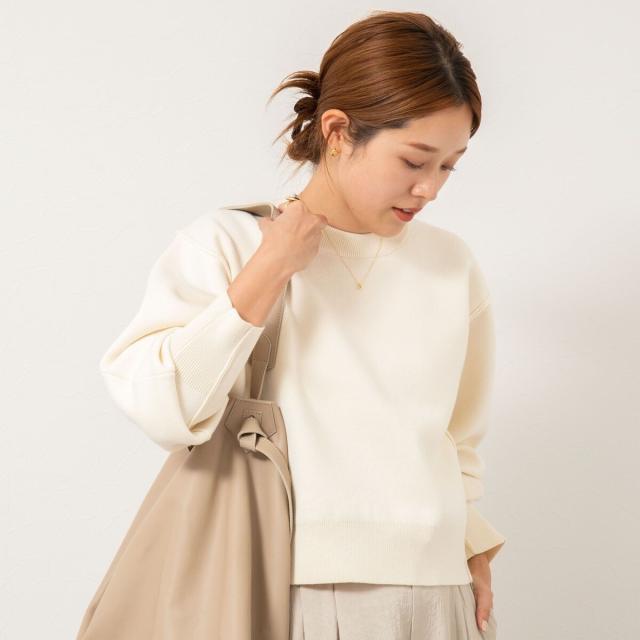 ノーリーズ（NOLLEY’S）/《手洗い可能》スウェット風ニットプルオーバー
