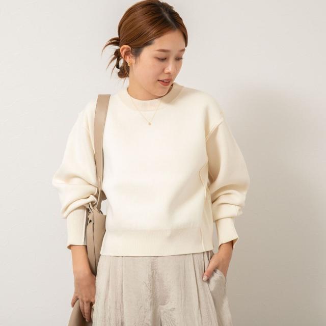 ノーリーズ（NOLLEY’S）/《手洗い可能》スウェット風ニットプルオーバー