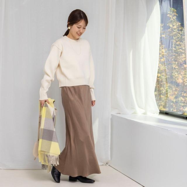 ノーリーズ（NOLLEY’S）/《手洗い可能》スウェット風ニットプルオーバー