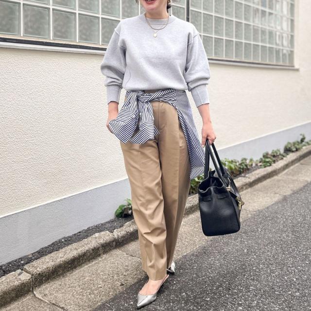 ノーリーズ（NOLLEY’S）/《手洗い可能》スウェット風ニットプルオーバー