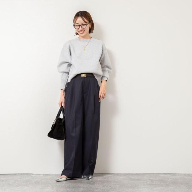 ノーリーズ（NOLLEY’S）/《手洗い可能》スウェット風ニットプルオーバー