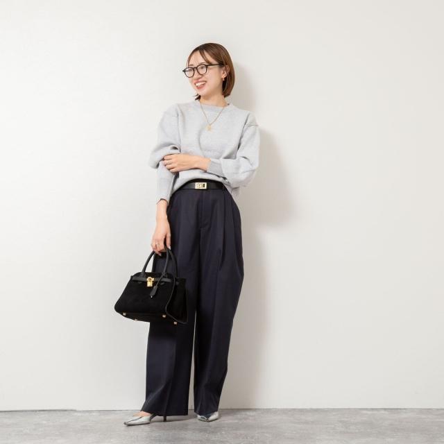 ノーリーズ（NOLLEY’S）/《手洗い可能》スウェット風ニットプルオーバー