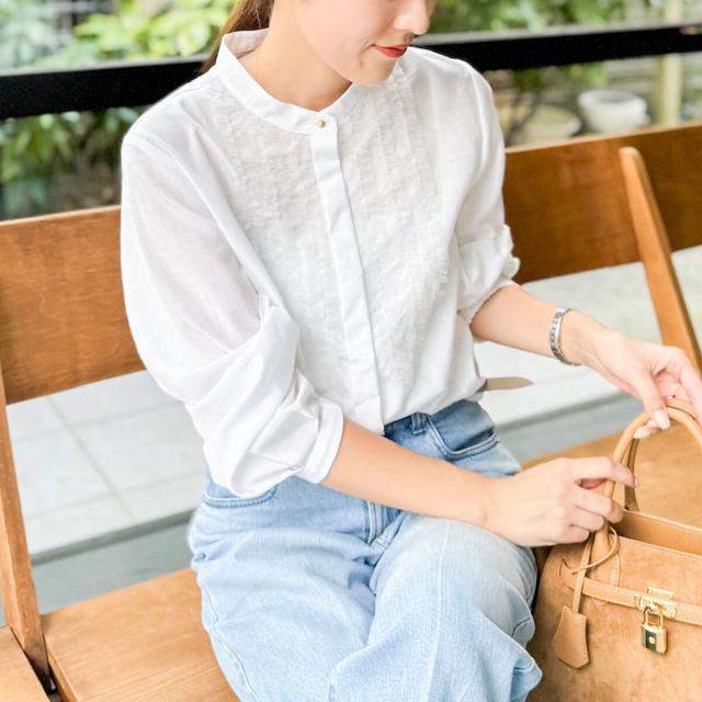 ノーリーズ（NOLLEY’S）/ウォッシャブル前チュールフリルブラウス