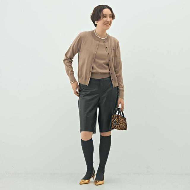 ノーリーズソフィー（NOLLEY’S sophi）/《アンサンブル対応》《手洗い可能》ウール100クルーネックカーディガン