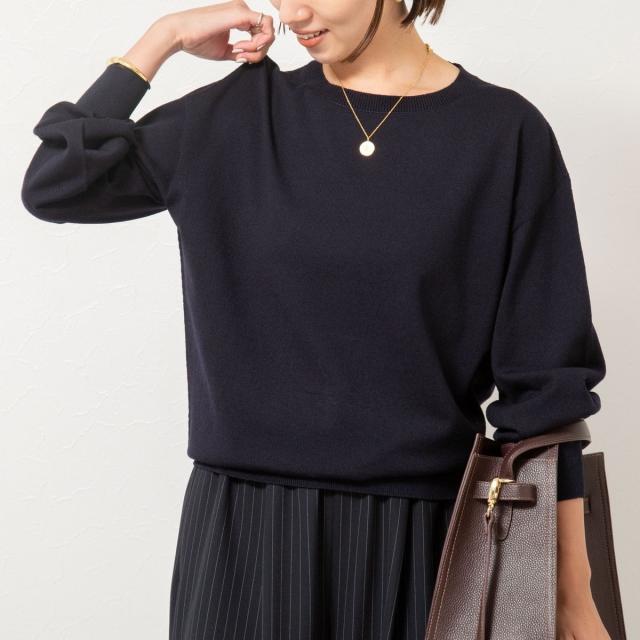 セカンドノーリーズ（2nd NOLLEY’S）/《手洗い可能》《アンサンブル対応》バウンドウールクルーネックプルオーバー