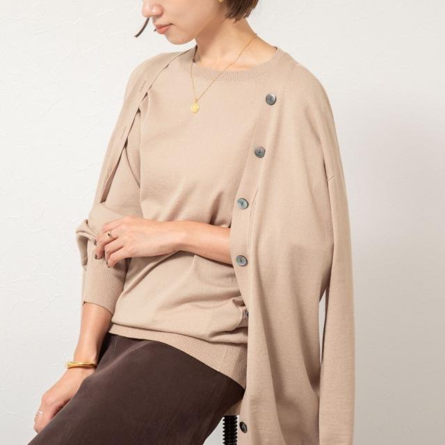 セカンドノーリーズ（2nd NOLLEY’S）/《手洗い可能》《アンサンブル対応》バウンドウールクルーネックプルオーバー