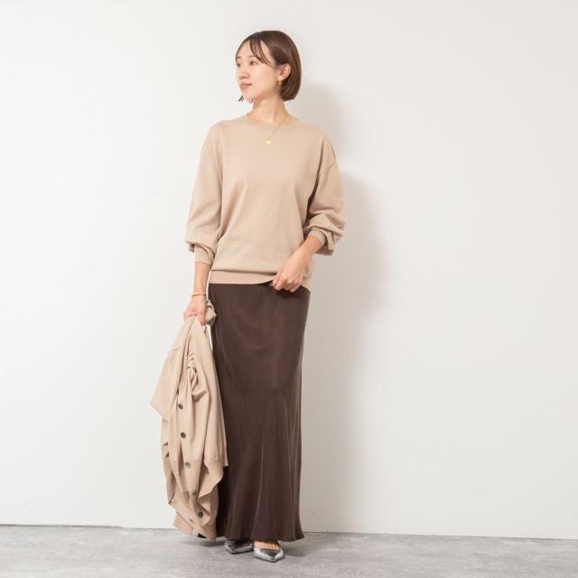 セカンドノーリーズ（2nd NOLLEY’S）/《手洗い可能》《アンサンブル対応》バウンドウールクルーネックプルオーバー